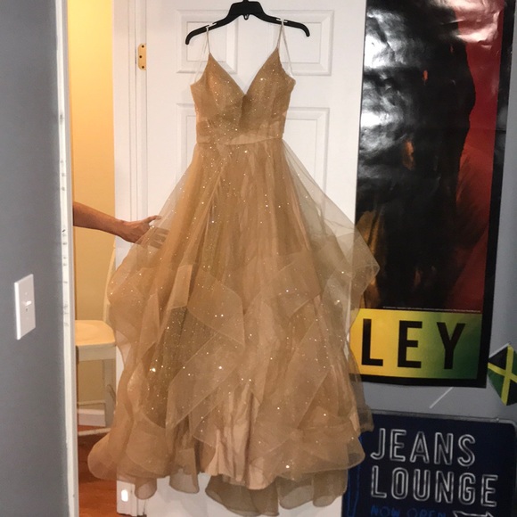 gold cinderella dress